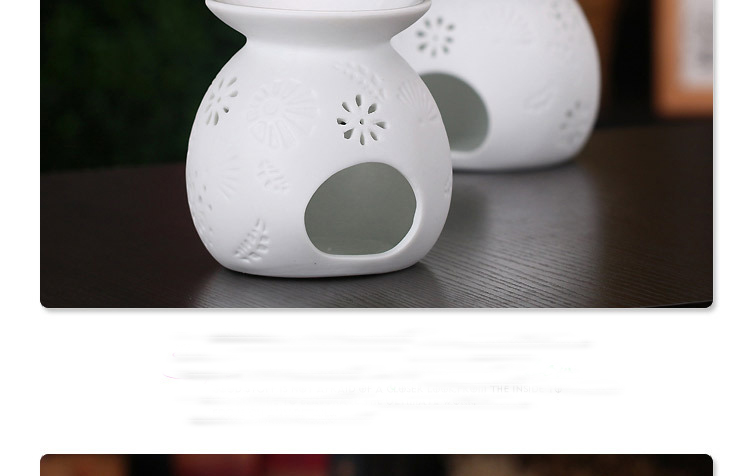 
                                                            巨头欧式婚庆创意香薰炉白色简约陶瓷浪漫蜡烛杯镂空家居装饰一个                