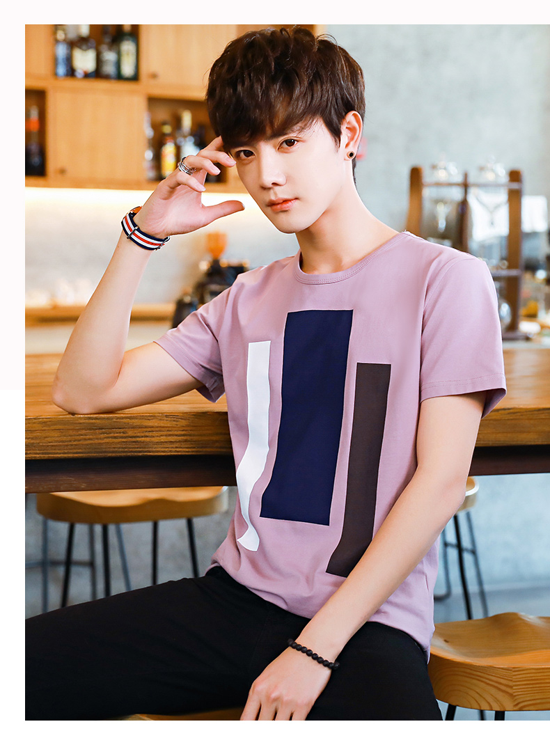 富贵鸟 fuguiniao 短袖t恤男时尚休闲纯棉打底衫  18153fg862(卡其 l)