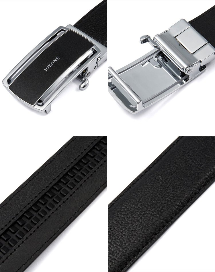 九牧王joeone 男装时尚商务休闲配饰男士年轻皮带经典腰带男 黑色