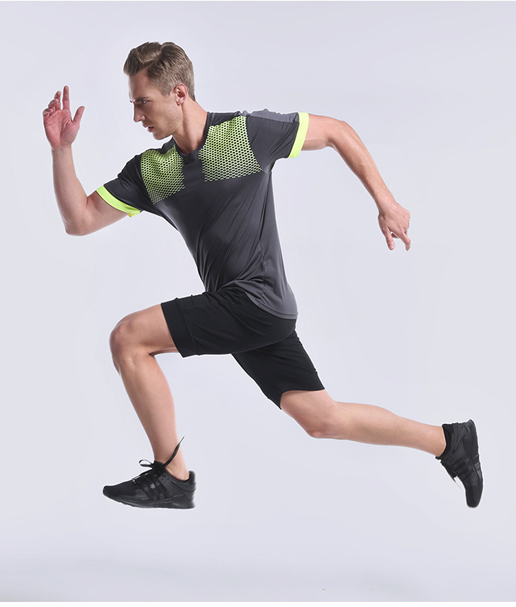 运动短袖t恤速干衣男运动吸汗夏季宽松训练服跑步健身上衣高弹透气