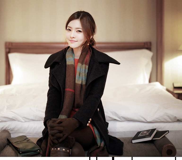 MRSOS 2015秋季新款中长款外套韩版风衣女修身双排扣短外套女秋装 灰色 M