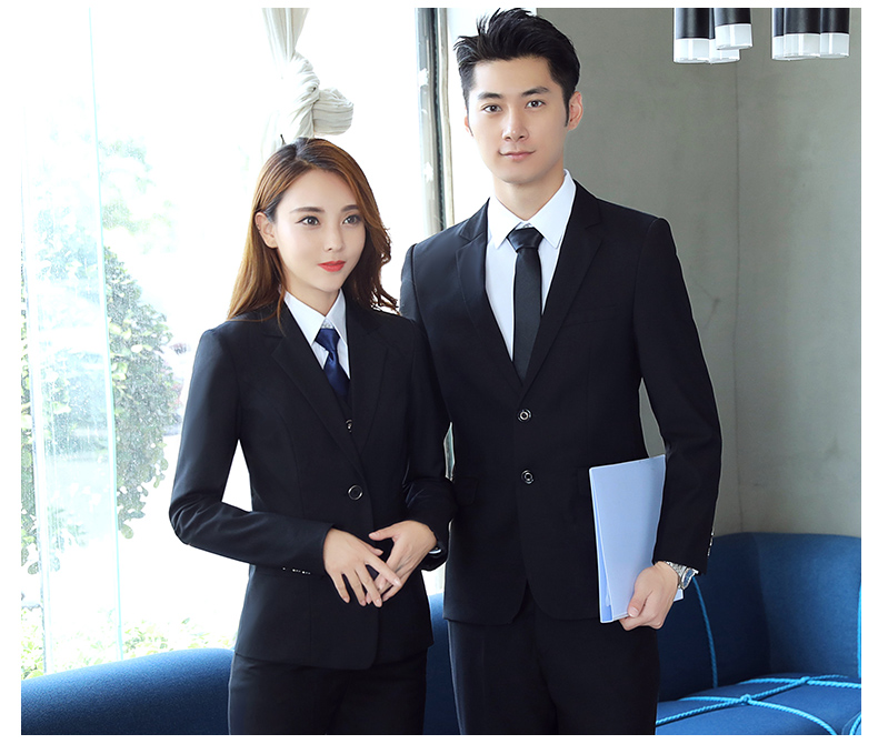 豪耀职业装女装套装冬装春秋季男女同款白色衬衫男西装商务白领员工