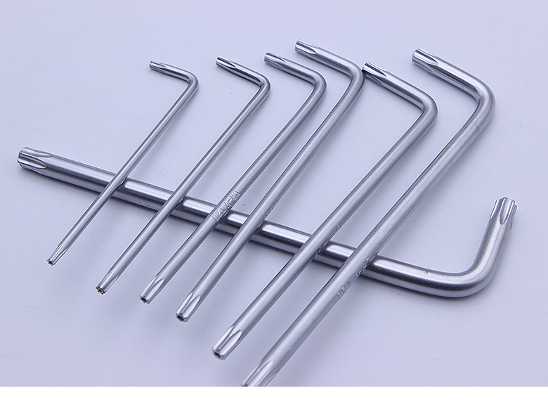 铭钒钢梅花扳手内六角星型中空带孔花形螺丝刀 扳手 米字6花 t10-t55l