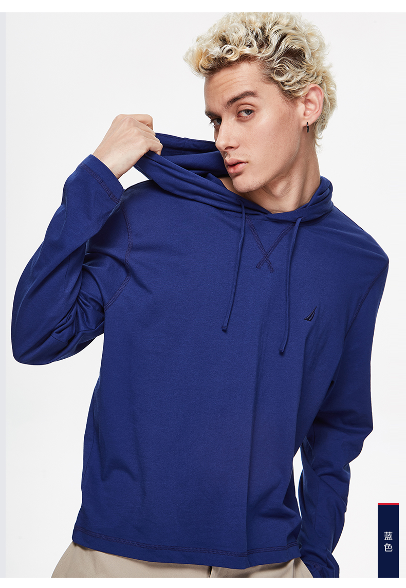 诺帝卡 nautica 男士 新款 长袖套头连帽卫衣 km8119 (4色可选) 红色