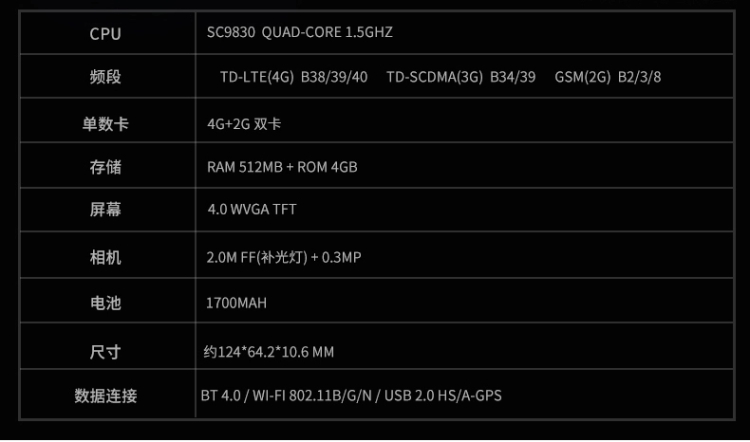 联想 A2800-D 移动4G 双卡双待手机 白色 标配版