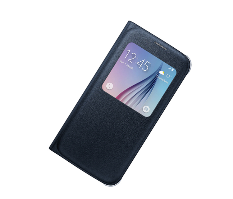 三星（samsung）S6 原装智能保护套/智能保护壳 皮套适用于三星9200 星钻黑