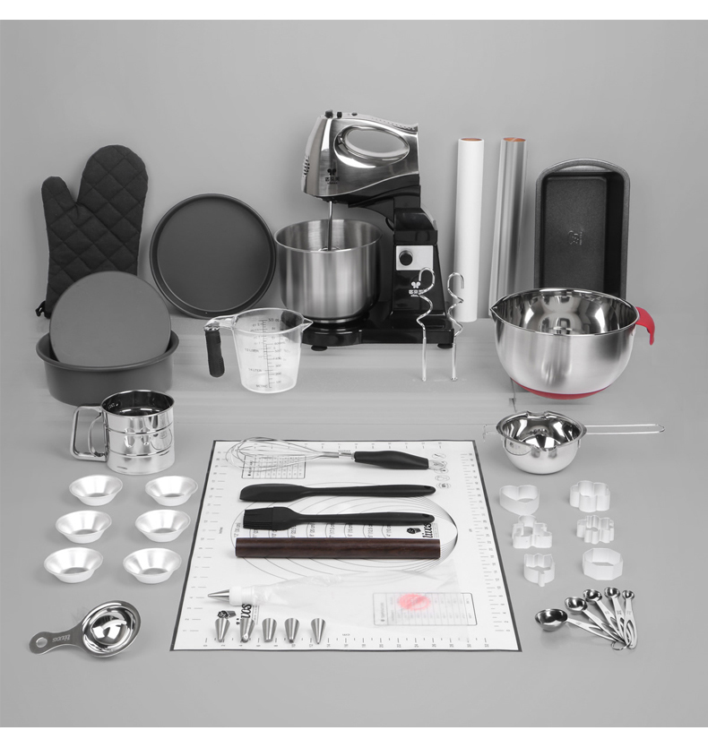 
                                                            livos 烘焙工具套装烤箱家用烘培蛋糕模具披萨磨具做饼干蛋挞用具 黑色全套                