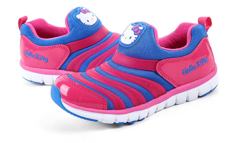 hellokitty凯蒂猫2015秋款女童小大童毛毛虫休闲鞋儿童运动鞋di3510