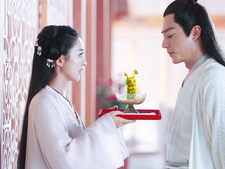 花千骨毛绒玩具可爱糖宝同款公仔萌灵虫玩偶创意新款毛毛虫布娃娃