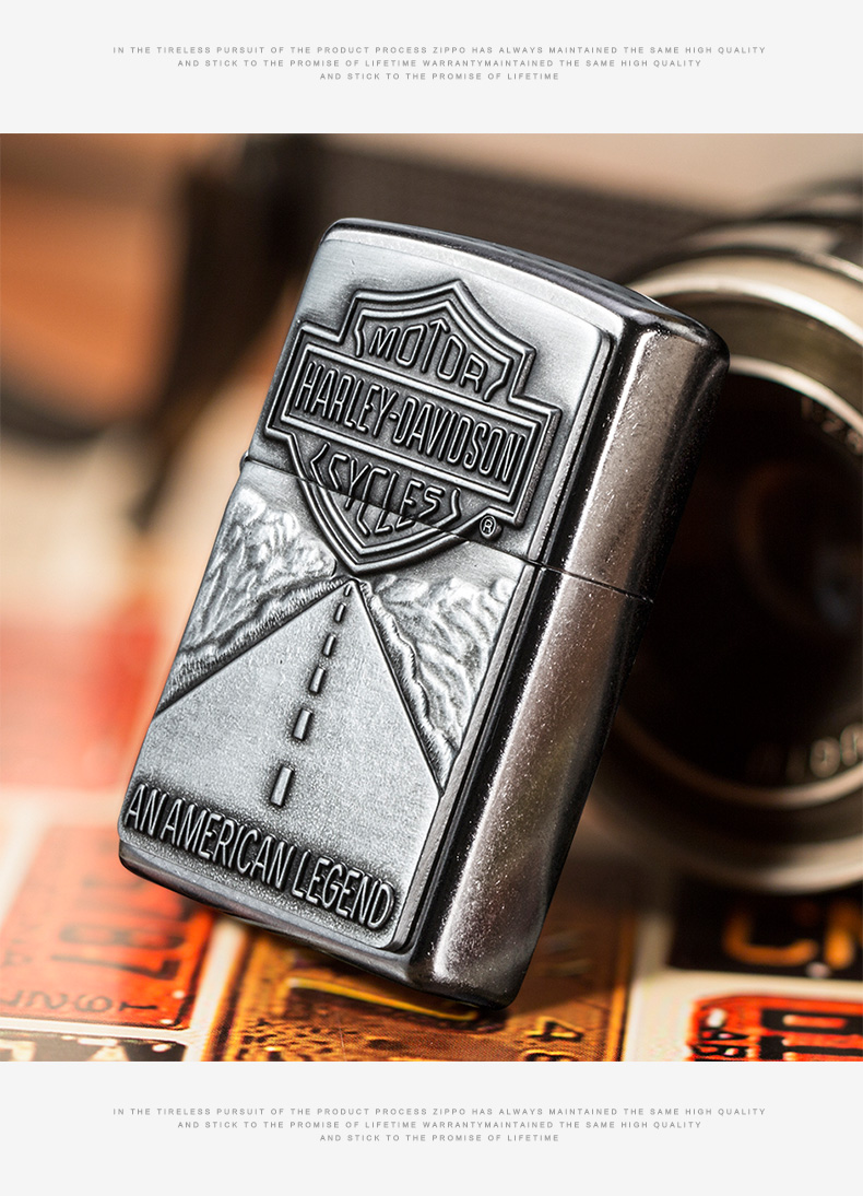之宝zippo煤油打火机经典哈雷系列煤油防风火机官方原装正版礼品礼物
