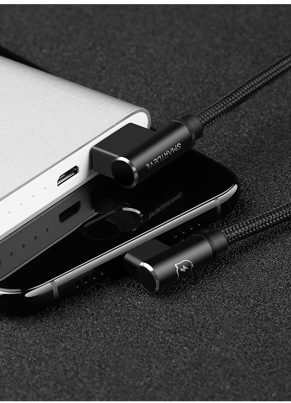 闪魔type-c数据线 安卓手机弯头充电线 小米6华为p9/荣耀8/9/v10/mate