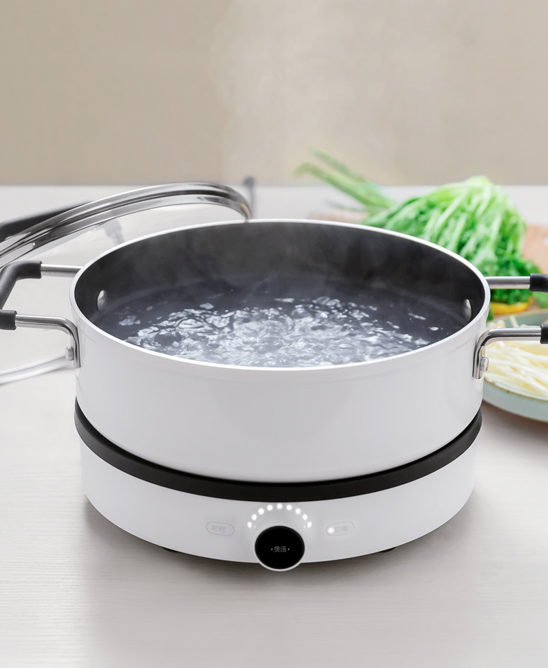 套装双频迷你型火锅汤锅火力智能温控灶 套装(米家电磁炉2 煮汤锅)