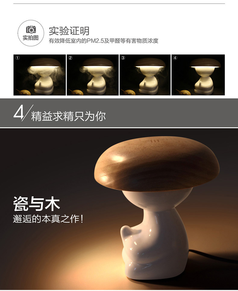 
                                        琪特 创意台灯 聪明一休空气净化器负离子除尘净化夜灯 送女友送老婆生日礼物实用创意礼品 一休智能空气净化灯                
