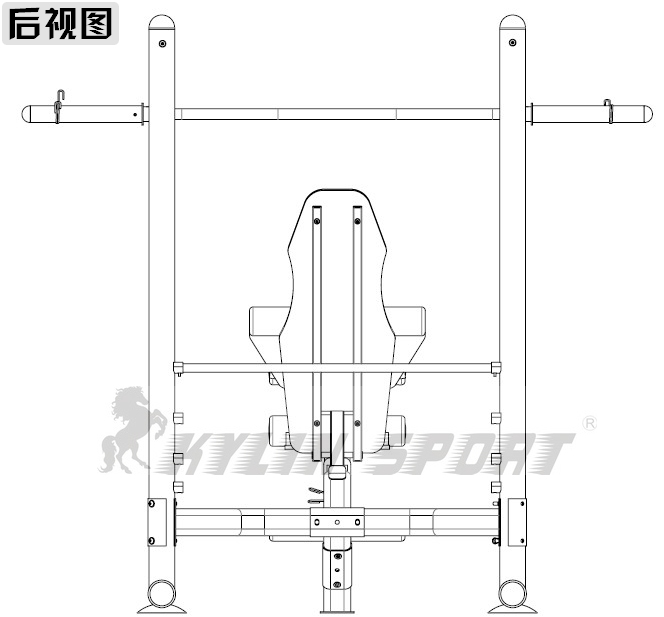 骐骏多功能举重床双轨道安全卧推深蹲架史密斯机力量训练健身举重床