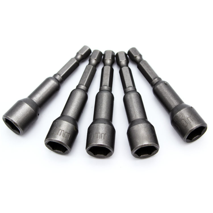 质辉1/4六角柄风批套筒头电钻电动螺丝刀螺丝批头强磁气动外六角螺母