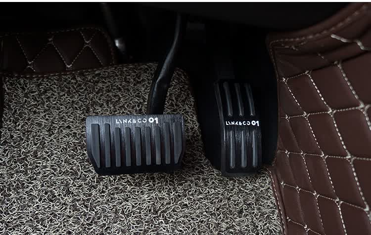 正炫 领克01油门踏板改装刹车脚踏板离合器踏板免打孔汽车用品 蓝色款