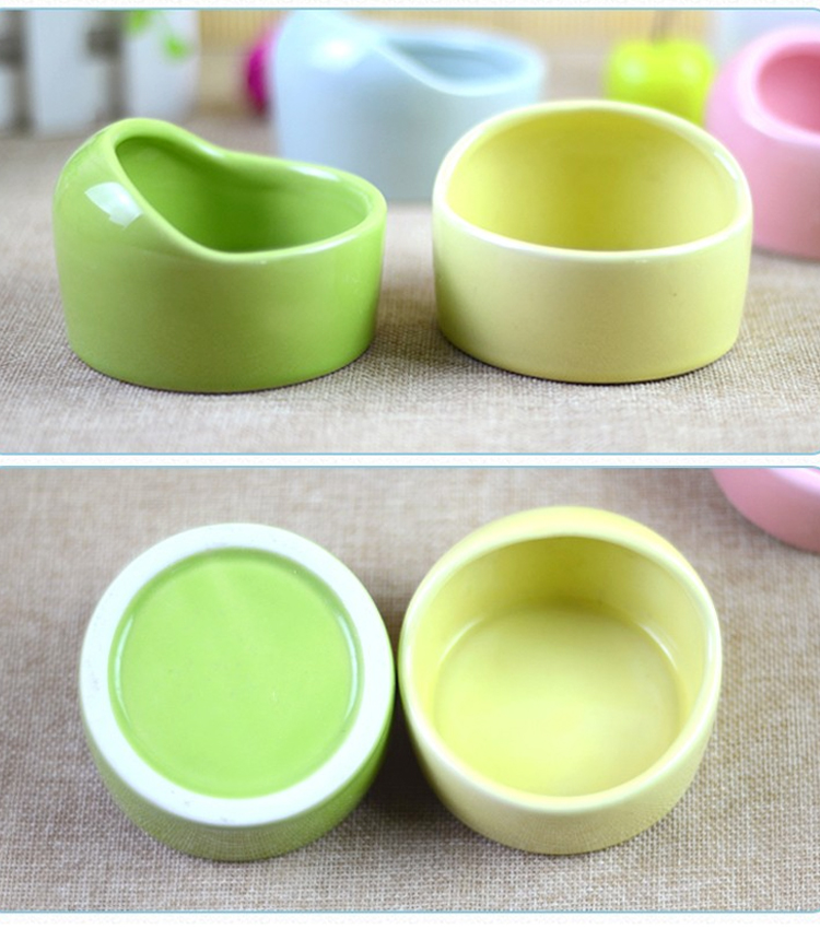 洁西jessie 仓鼠食盆陶瓷食碗金丝熊松鼠食物碗小碗 饲料盒仓鼠用品