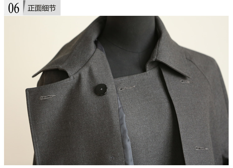 黎岸双排扣风衣女秋冬 韩版品牌新款中长款修身显瘦气质OL风衣外套6212 灰色 L