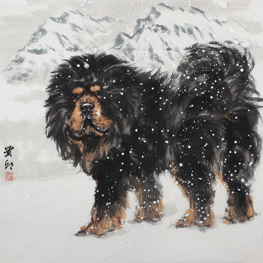 藏獒画家 王贵邱《浩然正气》