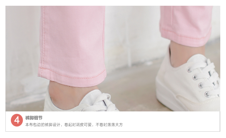 
                                        意雅俪休闲裤女2017秋季新款仿牛仔洗水休闲大码修身显瘦小脚裤哈伦裤长裤女秋冬5022 黑色 XL                