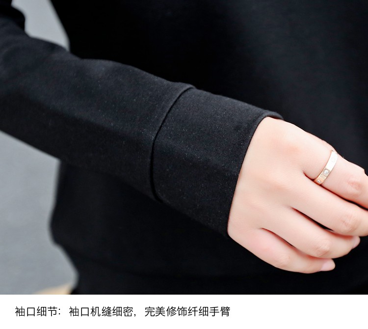 谷雪妮2016春秋季新款韩版女装少女初高中学生纯棉修身长袖长裤运动服时尚休闲套装卫衣两件套 图片白色 M