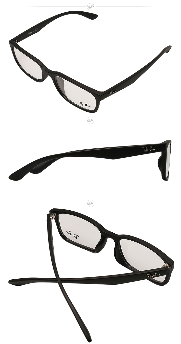 rayban雷朋光学镜架男女款全框舒适近视镜框0rx7123d 可定制 5196黑色