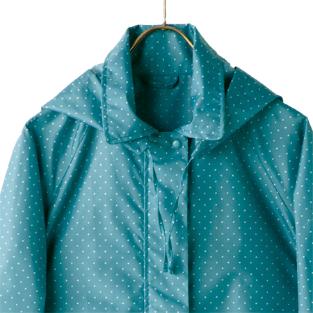 【防晒防雨防风】日本w.p.c正品轻薄时尚风雨衣-针点A字款-R-1039胸围103cm 绿色
