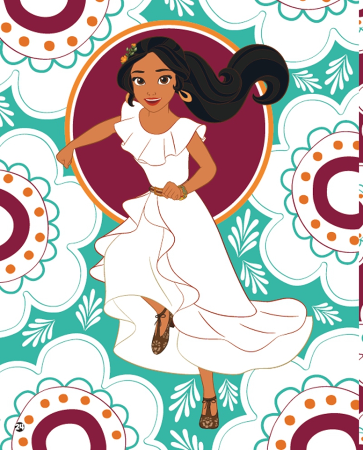 迪士尼给孩子的秘密花园4:艾莲娜公主创意涂色书 湖北新华书店