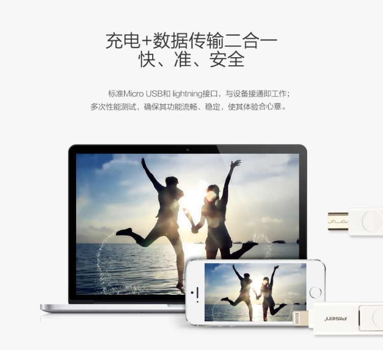 
                                        品胜数据线快充适用于苹果 iphone7/5S/6/6s Plus手机数据线USB充电器线 新版 1米 标配+品胜2A充电器                