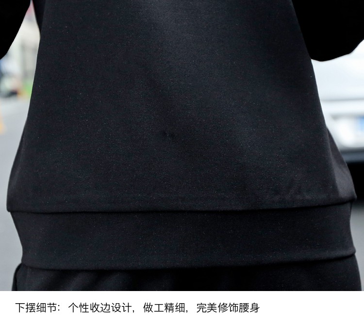 谷雪妮2016春秋季新款韩版女装少女初高中学生纯棉修身长袖长裤运动服时尚休闲套装卫衣两件套 图片白色 M