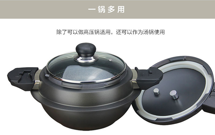
                                        PN枫年 韩国进口泡沸石压力锅高压锅炖锅汤锅燃气煤气灶专用3.0L STLPC-20C                
