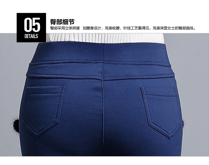 紫提子2015冬季新款羽绒棉裤女大码棉裤加厚打底裤女小脚铅笔裤 铁灰 S
