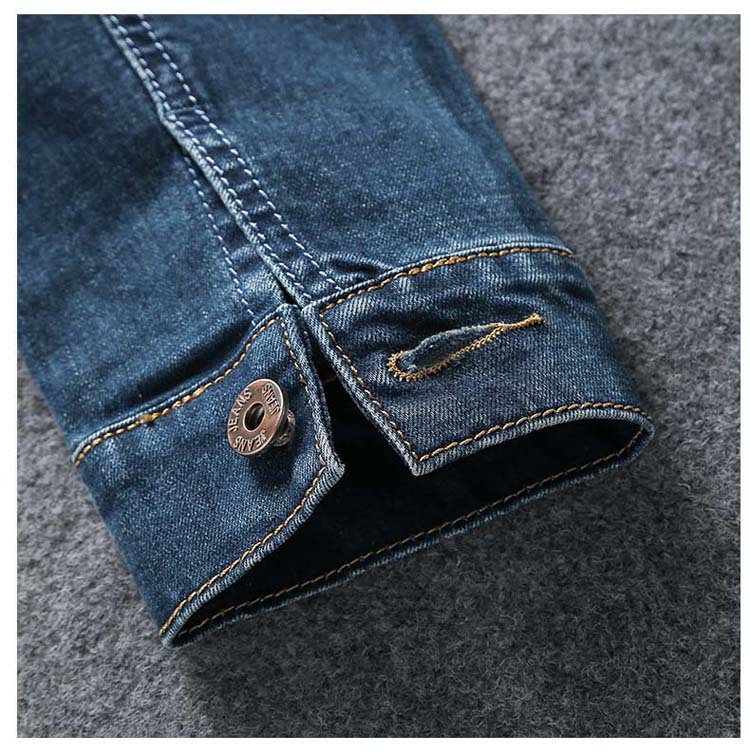 时尚休闲男士牛仔外套 水洗 时尚胖子弹上装牛仔夹克 男 蓝色 m