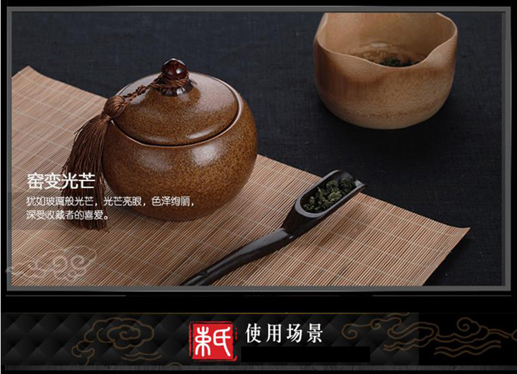 
                                        束氏 陶瓷茶叶罐 密封小茶叶罐茶叶盒精致复古茶罐茶缸茶盒便携旅行茶叶罐 蓝白(限量100个)040286                