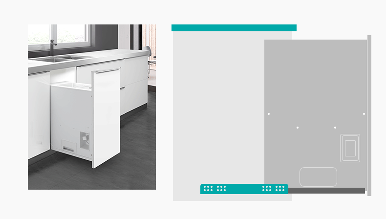 一键智能取米橱柜米箱拉篮阻尼导轨 存储25kg米桶 快捷取米米缸 预售