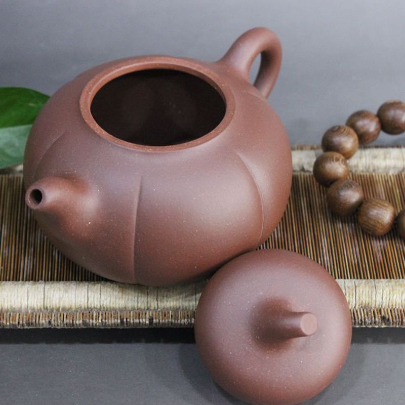 和芳轩 宜兴紫砂壶名家纯全手工茶壶 紫泥 300cc 茄段 卢雪君正品包邮