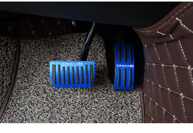 正炫 领克01油门踏板改装刹车脚踏板离合器踏板免打孔汽车用品 蓝色款