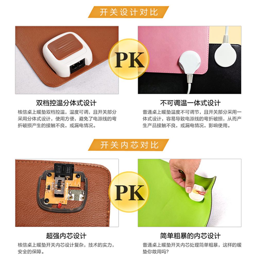 核信多功能暖桌垫暖桌宝发热书写垫暖手鼠标垫 奢侈花