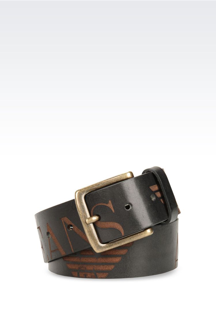 armani jeans男款 牛皮 标志 百搭腰带46410313uv