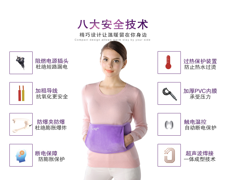 友缘电热水袋 充电已注水暖水袋 毛绒暖手宝 可拆洗电暖宝暖手袋 痛经暖宝宝 小黄猴
