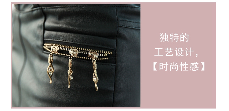 韩悸A字包臀裙2015秋冬女装新款韩版修身显瘦时尚百搭PU皮一步半身裙0520 红色 0515 XL