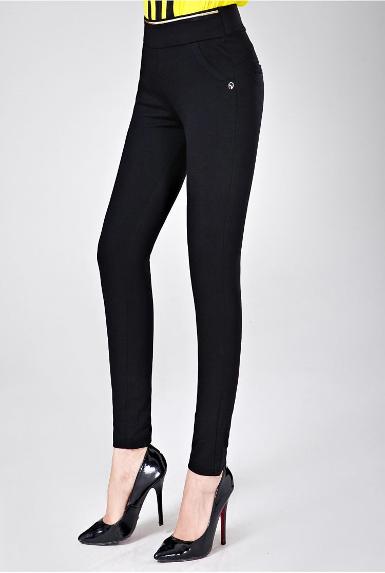 amass阿玛施款专柜正品2015新款女式休闲裤高腰大码女裤九分裤铅笔