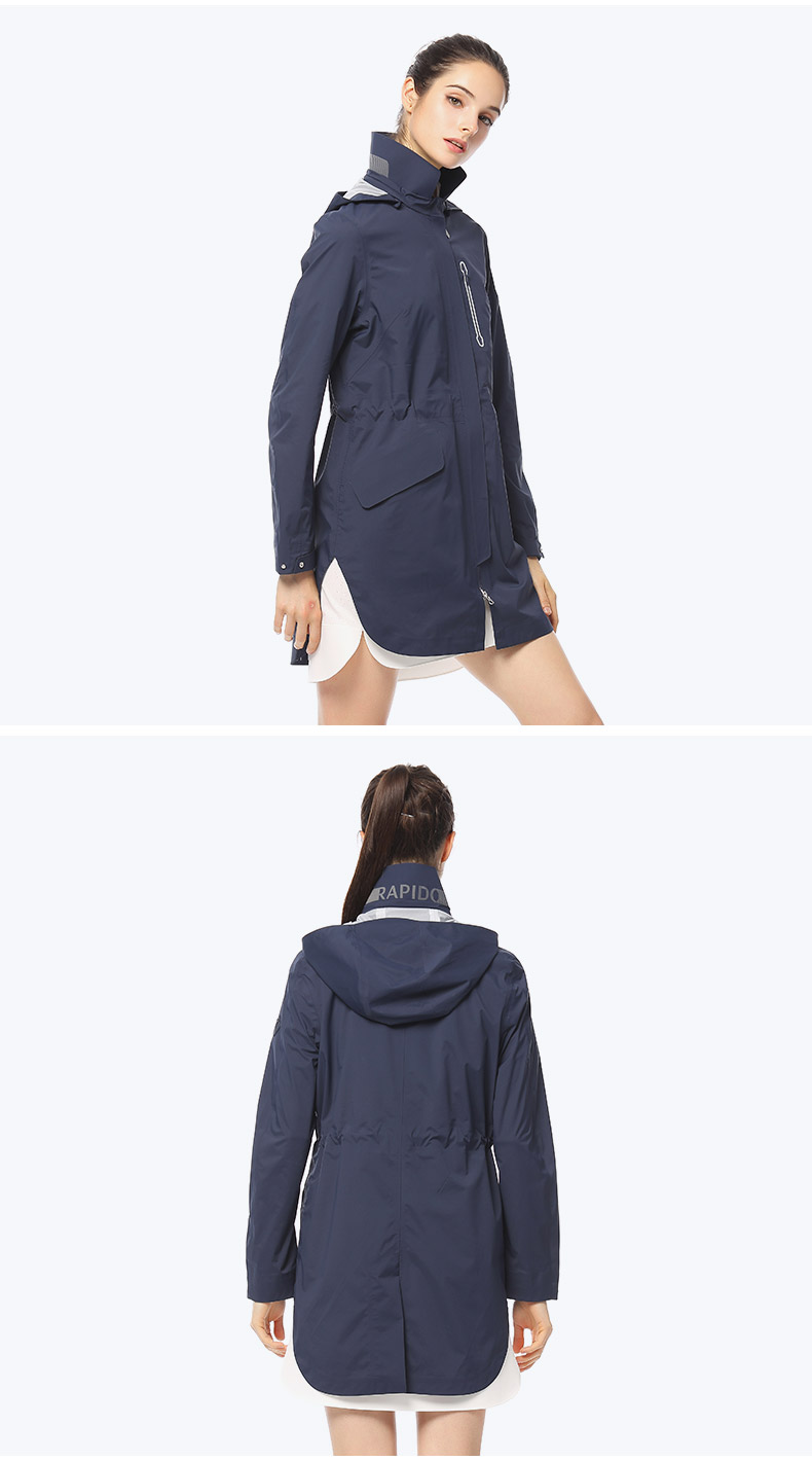 rapido 韩国三星 专柜同款 女士轻薄长款运动休闲夹克外套 cp8139j07