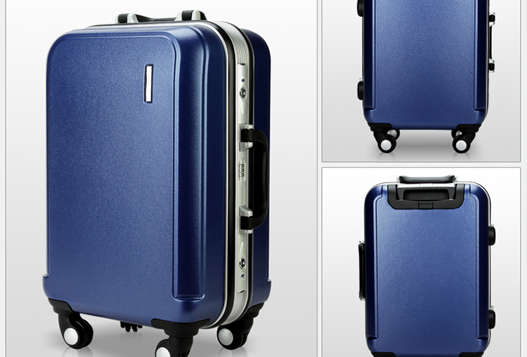 博牌bopai 铝框拉杆箱 万向轮女士旅行箱包 密码锁磨