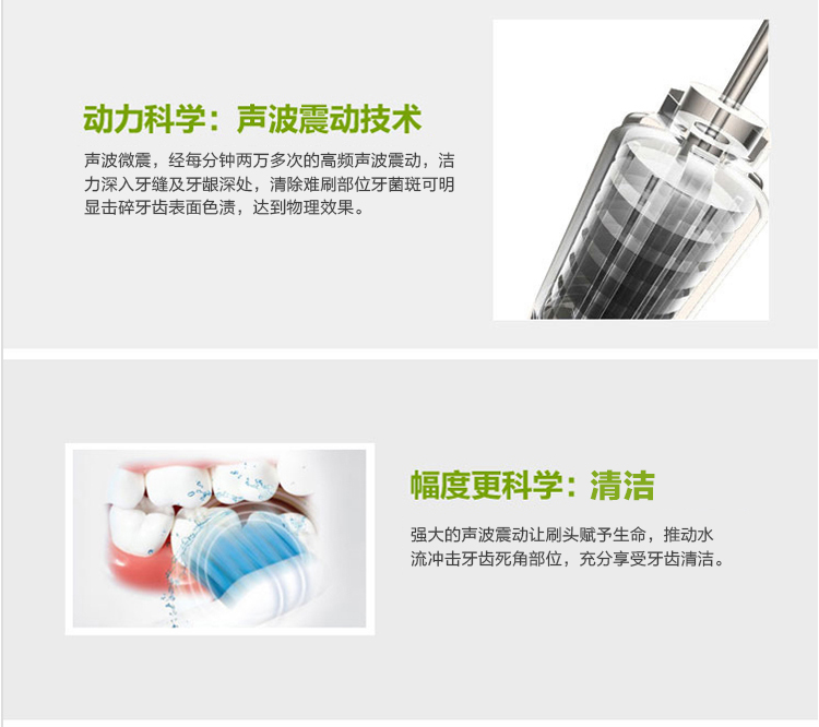 瑞仕康(RSK)电动牙刷 声波震动便携式旅行牙刷 R-102 深情蓝