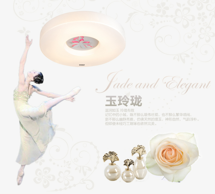洲明翰源LED吸顶灯现代简约餐厅温馨卧室客厅书房厨卫吸顶灯18W可调色温 玉玲珑 圆款  18W 可调色