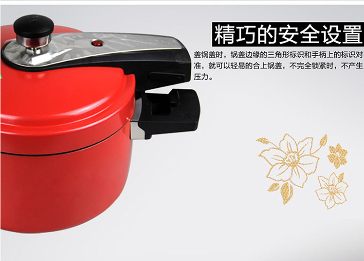 PN枫年 韩国进口不粘压力锅高压锅饭煲汤锅燃气煤气灶专用4L STCHPC(RP)-06