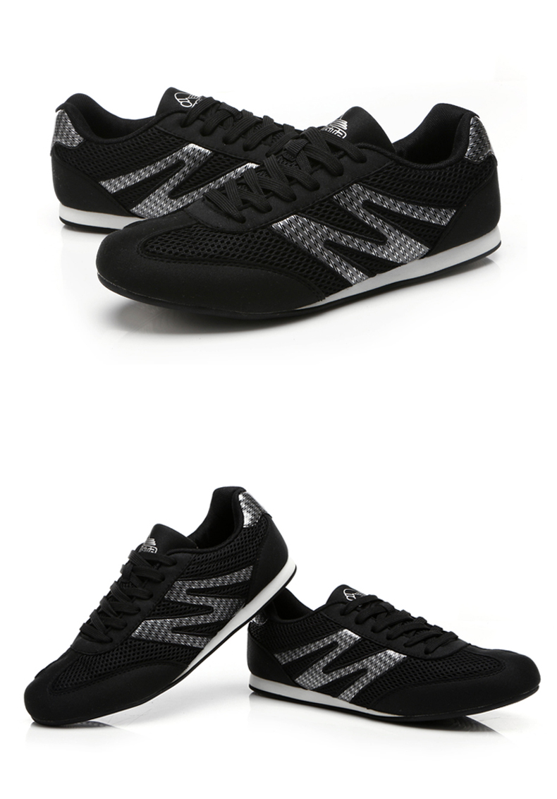 康踏男款夏季阿甘鞋网面透气运动鞋休闲鞋低帮系带休闲鞋 黑色 40