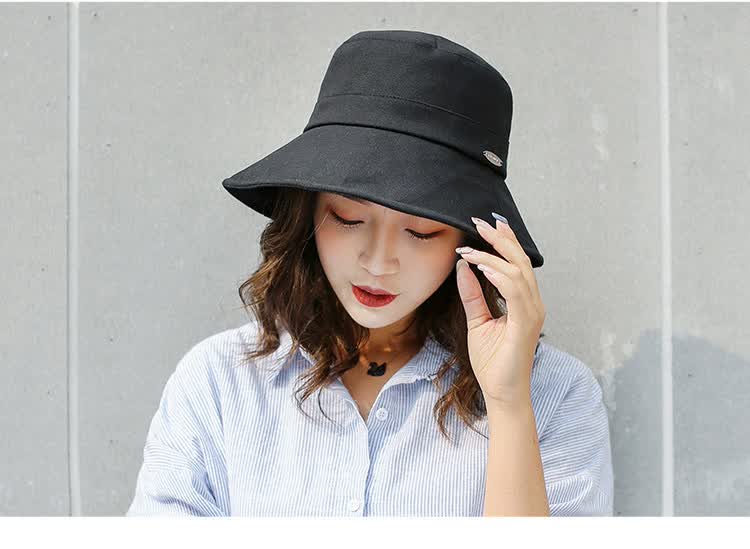 GLO-STORY Women's Sunshade Hat Thin Mesh Breathable Sun Protection Fisherman Hat Korean Style Casual Foldable UV Protection Bucket Hat 22