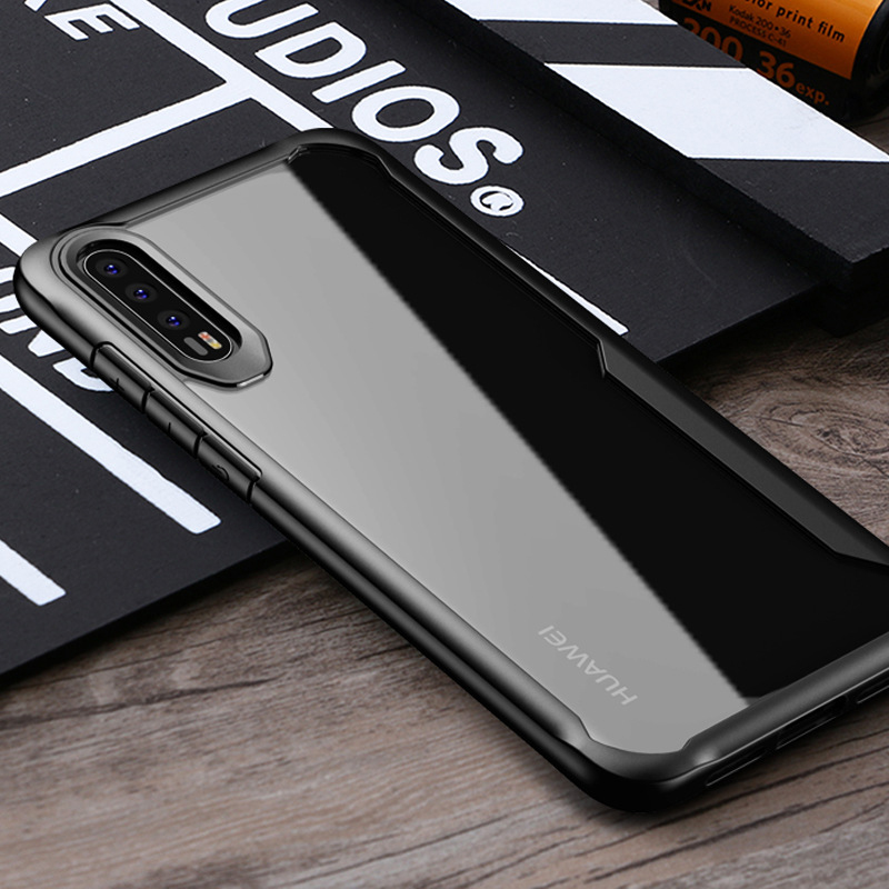 橙朗 华为p20 pro手机壳纯色透明p20保护套防摔华为手机保护壳 红色